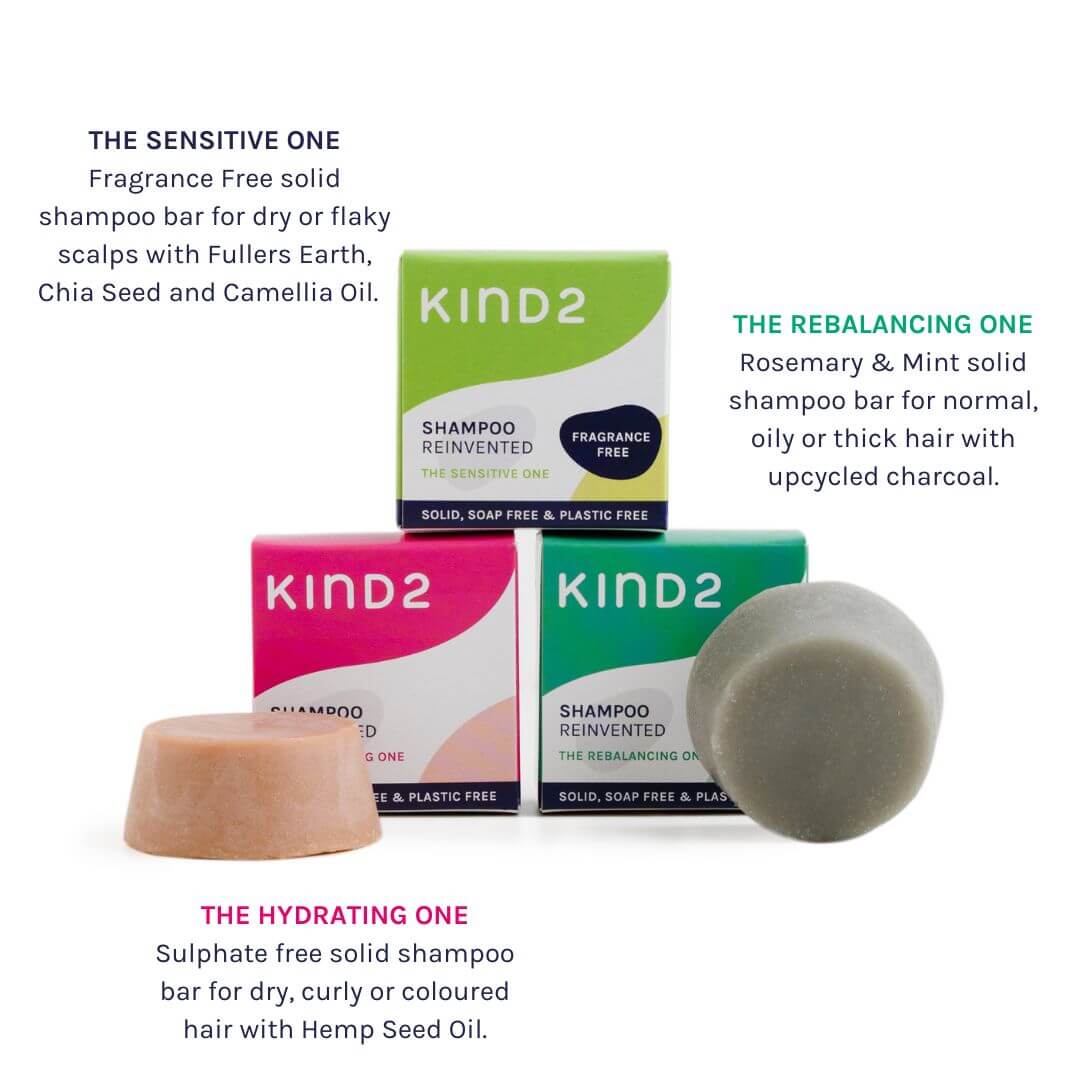 KIND2 Shampoo Bar Discovery Bundle with descriptions