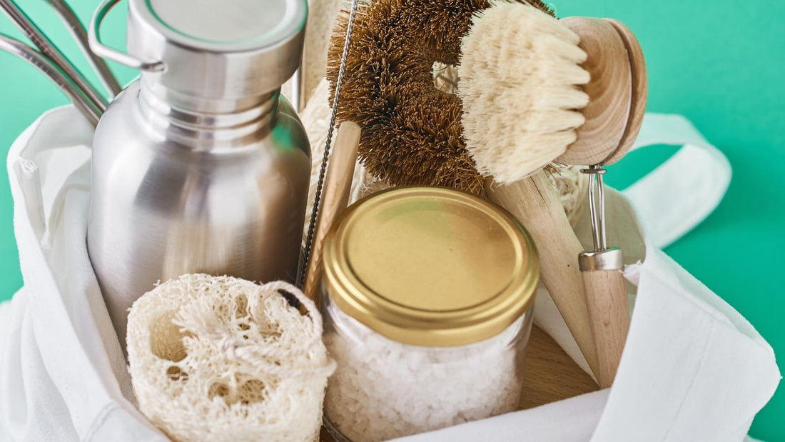 Reusable Stainless Steel Bottle and plastic free brushes