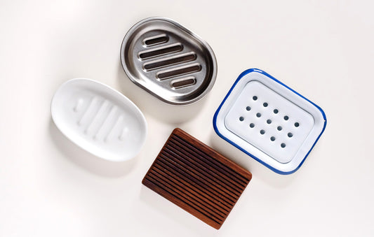 Solid shampoo bar storage tray