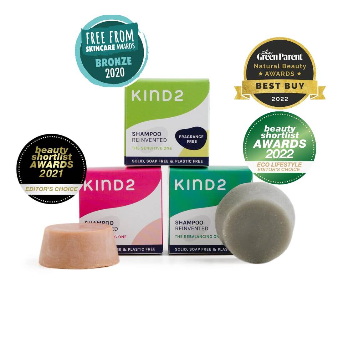 KIND2 Shampoo Bar discovery size with awards