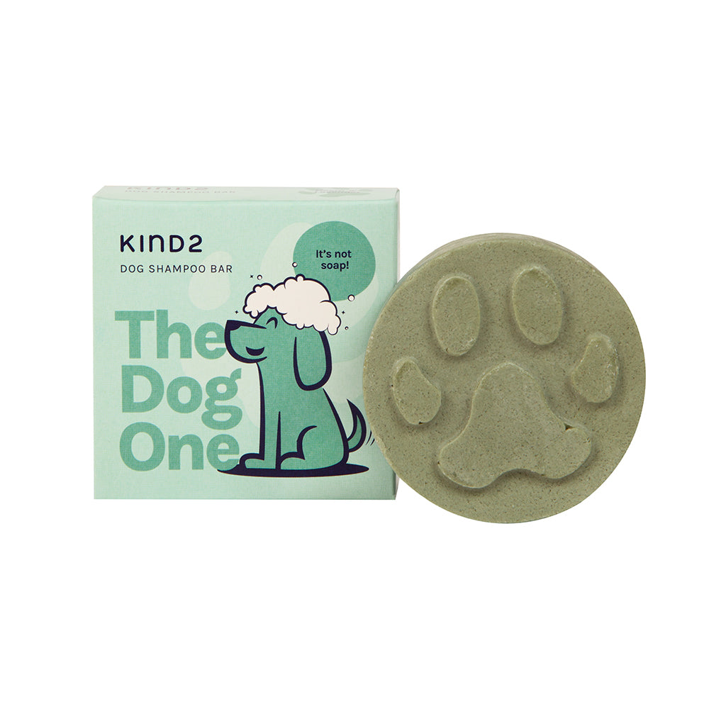 KIND2 Dog Shampoo Bar with Neem and Lavender product and box