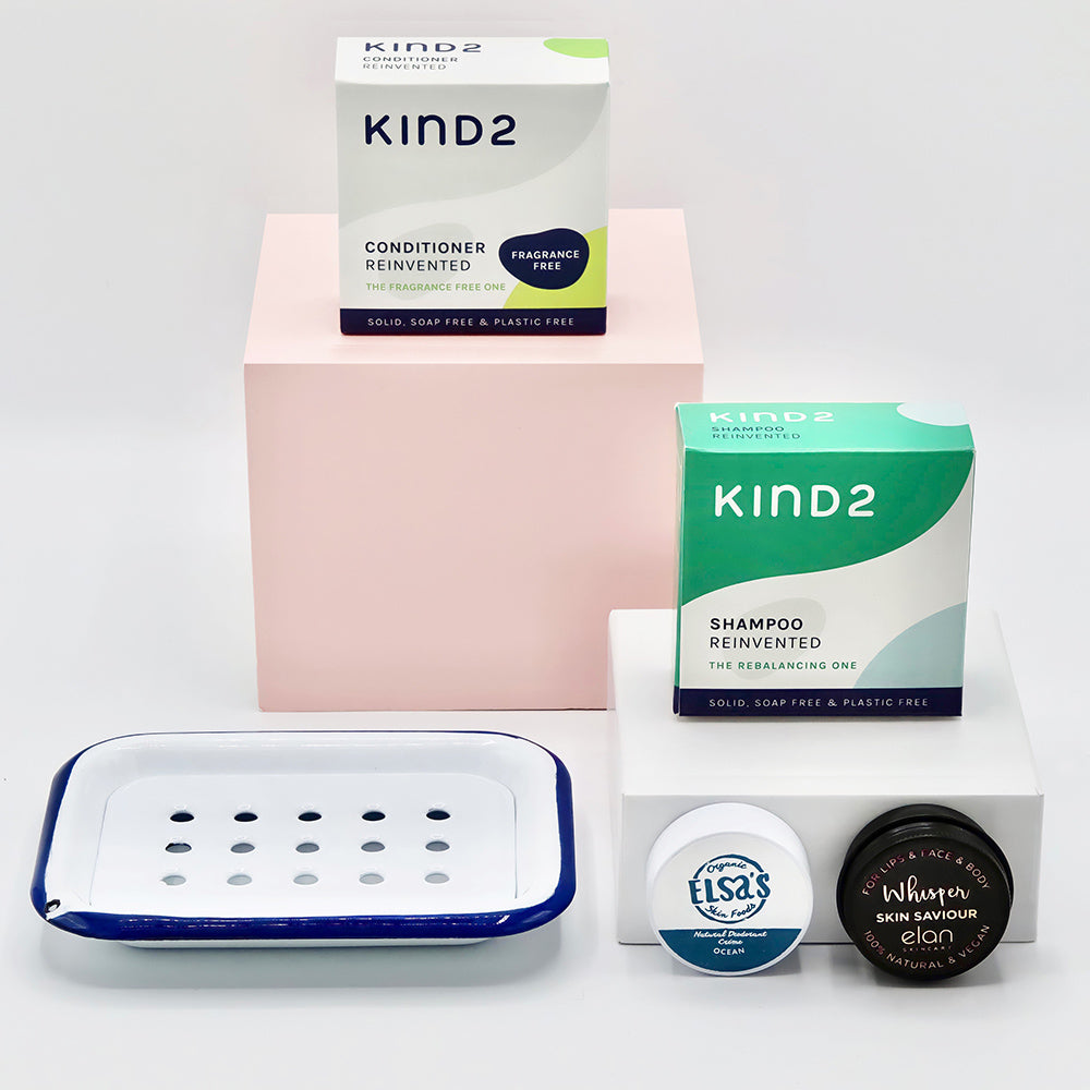 KIND2 Shampoo and Conditioner Bar Gift Box with Elan and Elsas