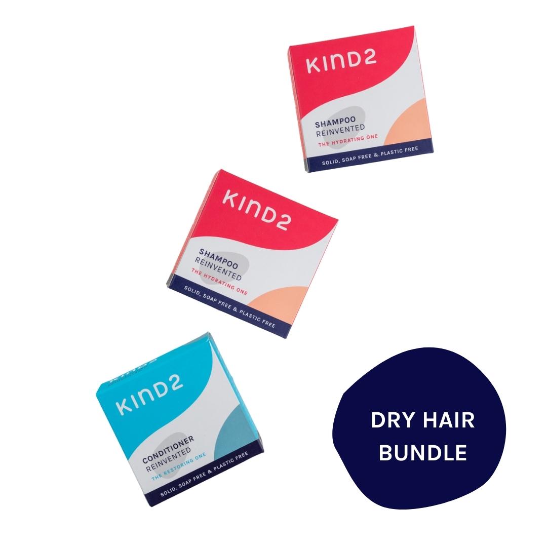 KIND2 Shampoo and Conditioner Bar Bundle for dry hair