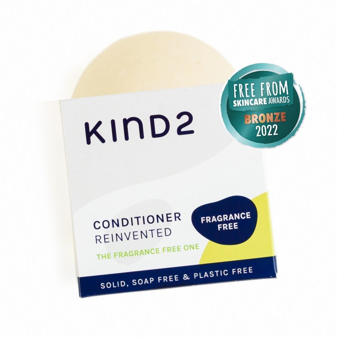 KIND2 The Fragrance Free One solid conditioner bar - Bronze Free From Skincare Awards
