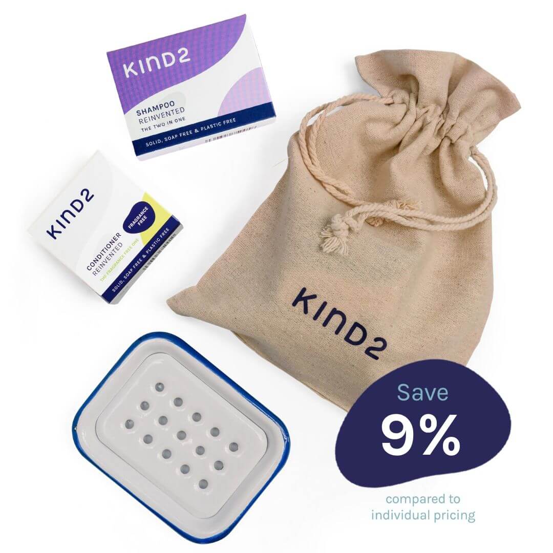 KIND2 - Two in One Fragrance Free Shampoo Bar Gift Set