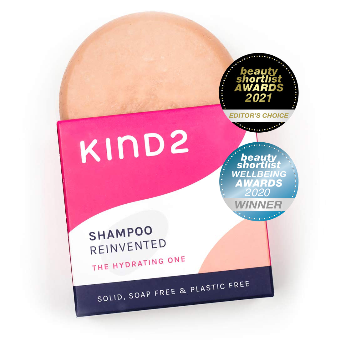 KIND2 The Hydrating One - solid shampoo bar - product and box