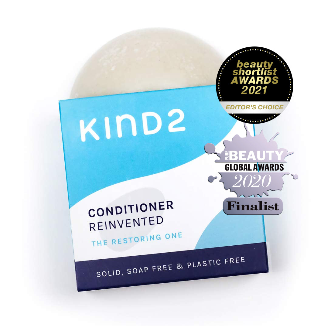 KIND2 The Restoring One - solid conditioner bar - product and box